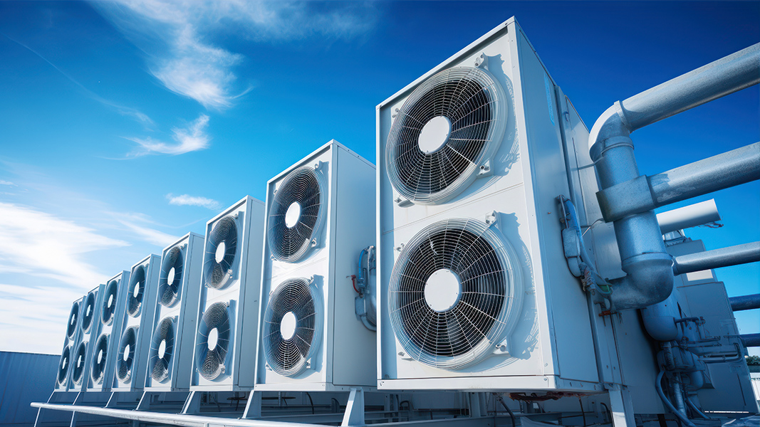 Image of commercial HVAC units on a roof | Temple Heat and Air