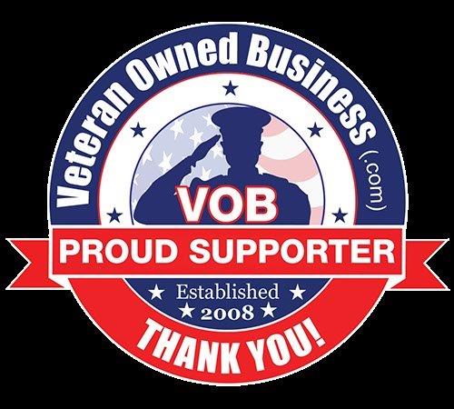 Badge showing Veteran Owned Business |  Temple Heat and Air